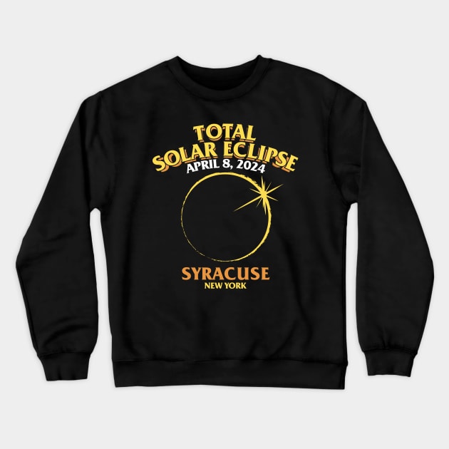 Total Solar Eclipse 2024 - Syracuse, NY Crewneck Sweatshirt by LAB Ideas